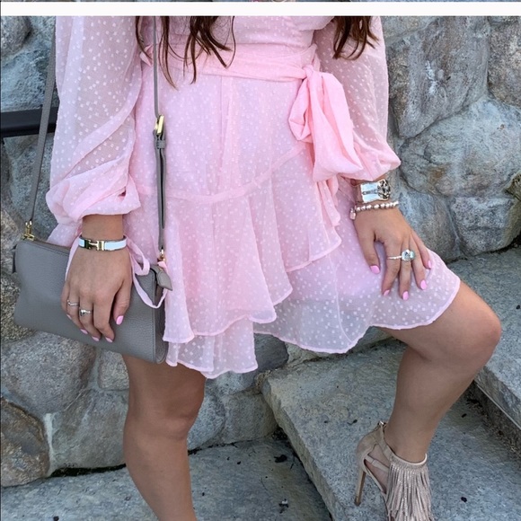 Hello Molly Pink Swiss Dot Dress - Picture 7 of 7